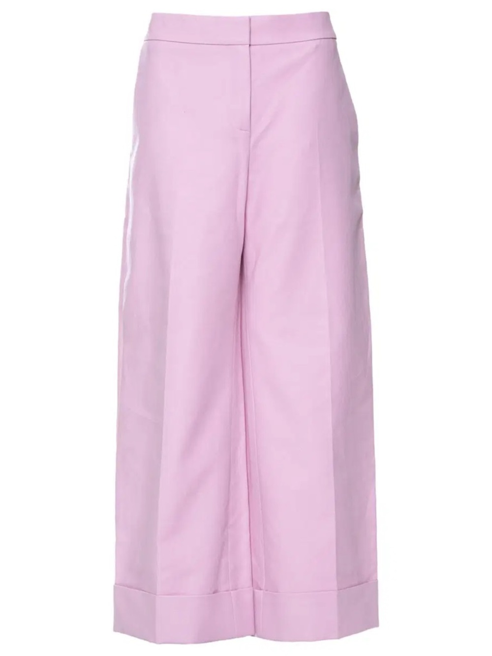 KHAITE Pink Wide-Leg Crop Trousers